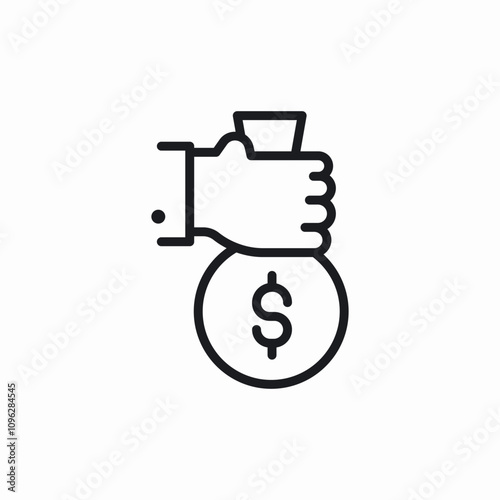 money bag icon sign vector