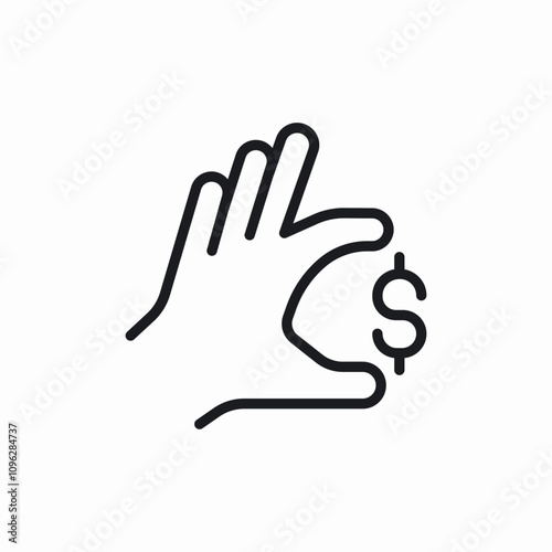 money pick icon sign vector