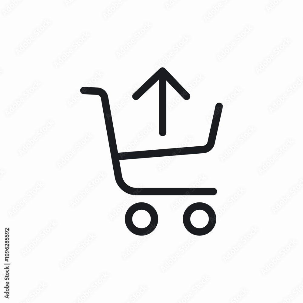 shopping cart out icon sign vector shopping cart out icon sign vector