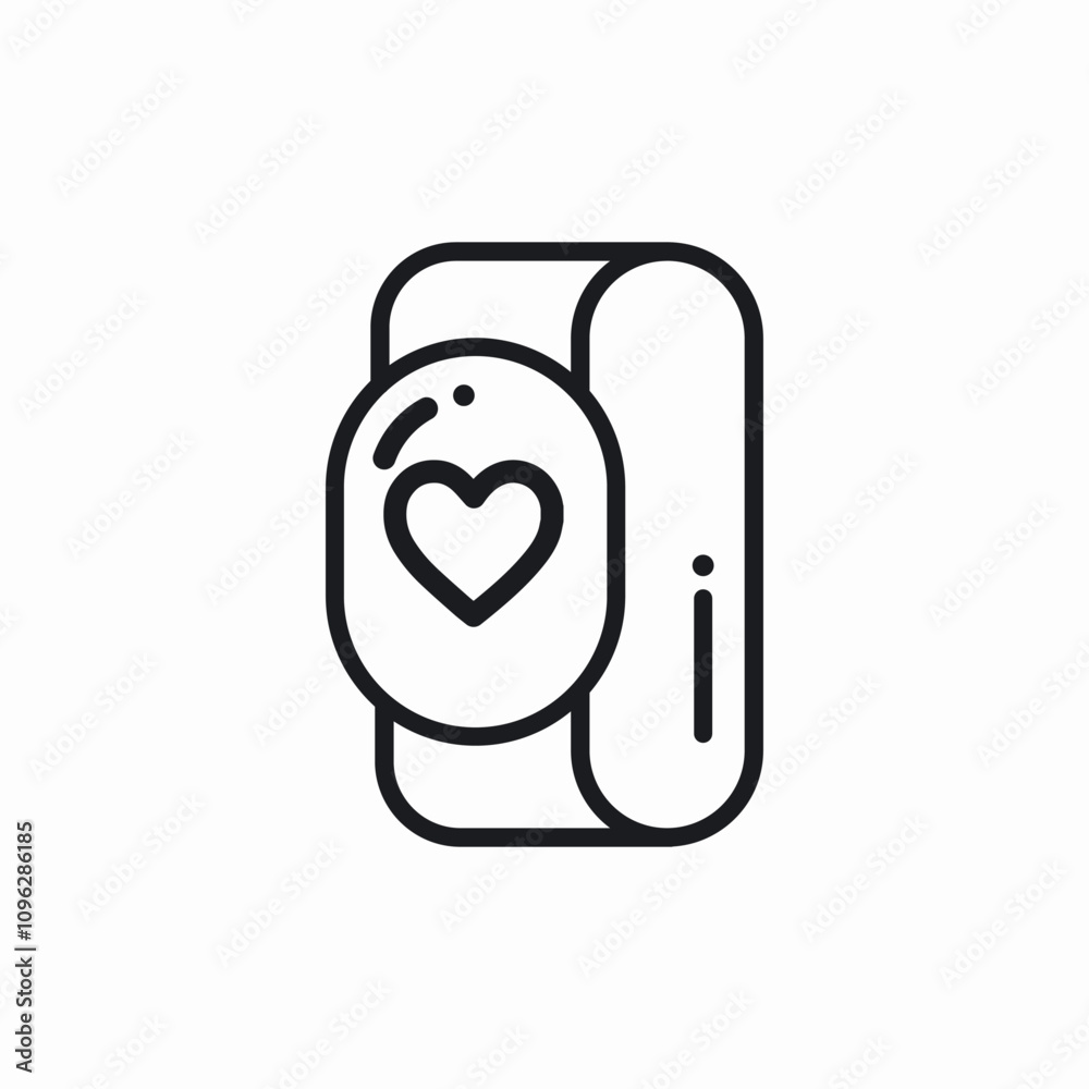 smart watch pulse icon sign vector smart watch pulse icon sign vector