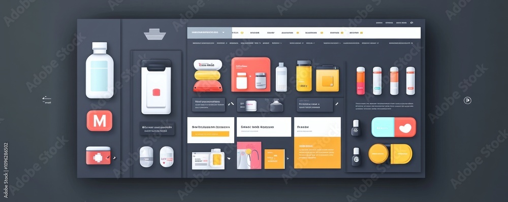 A digital interface showcasing various health and wellness products and information. A digital interface showcasing various health and wellness products and information.