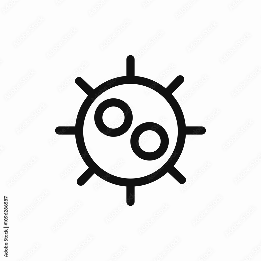 virus bacteria icon sign vector virus bacteria icon sign vector