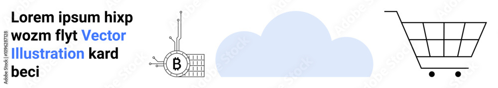 Shopping cart, barcode scanner, and cloud icons. Ideal for e-commerce, online shopping, retail management, logistics, inventory systems, technology, data, and cloud services. Landing page Shopping cart, barcode scanner, and cloud icons. Ideal for e-commerce, online shopping, retail management, logistics, inventory systems, technology, data, and cloud services. Landing page