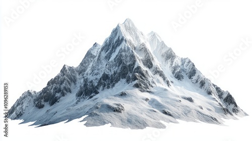 Majestic Snow-Covered Mountain Peak