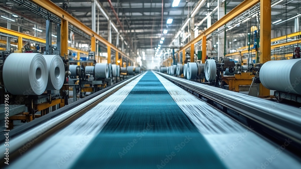 Fototapeta premium Factory production line at a textile factory 