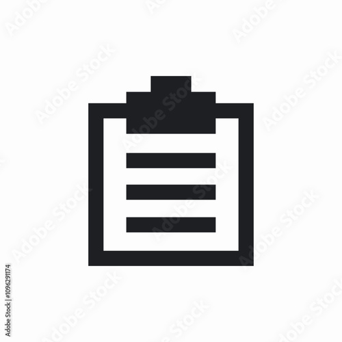clipboard file icon sign vector