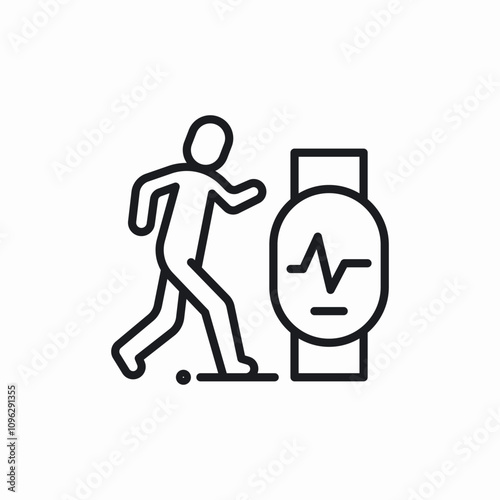 fitness watch icon sign vector
