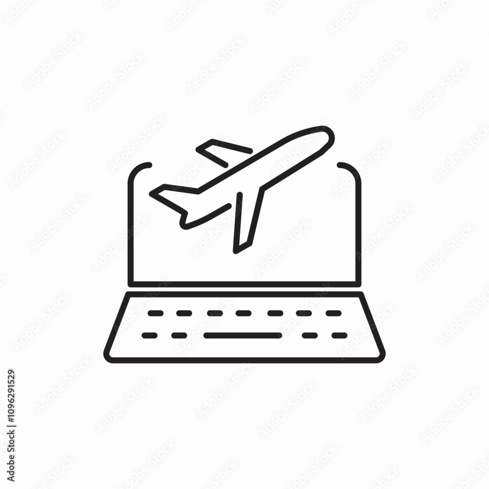 flight booking online icon sign vector