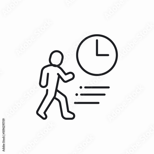 hurry time icon sign vector