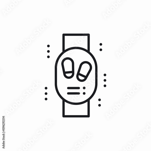 smart watch step icon sign vector