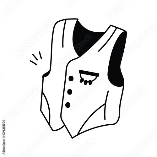 Take a look at this amazing icon of vest in trendy style