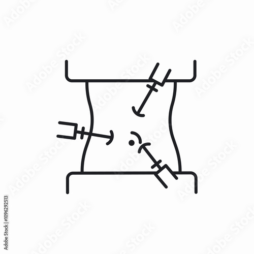 stomach vaccination icon sign vector