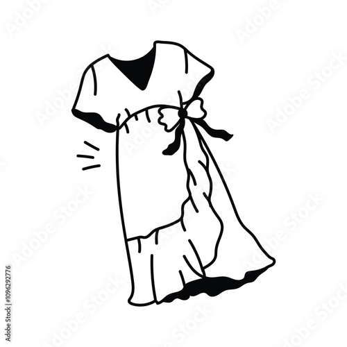 Check this creative icon of night dress in editable stye