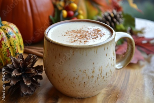 Cozy autumn beverage home kitchen food photography seasonal decor close-up comforting flavors