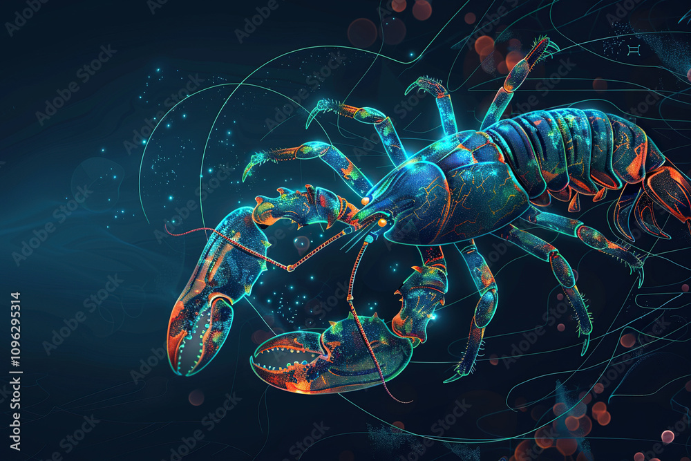 Astrological composition with concept of Scorpio zodiac sign symbol Astrological composition with concept of Scorpio zodiac sign symbol