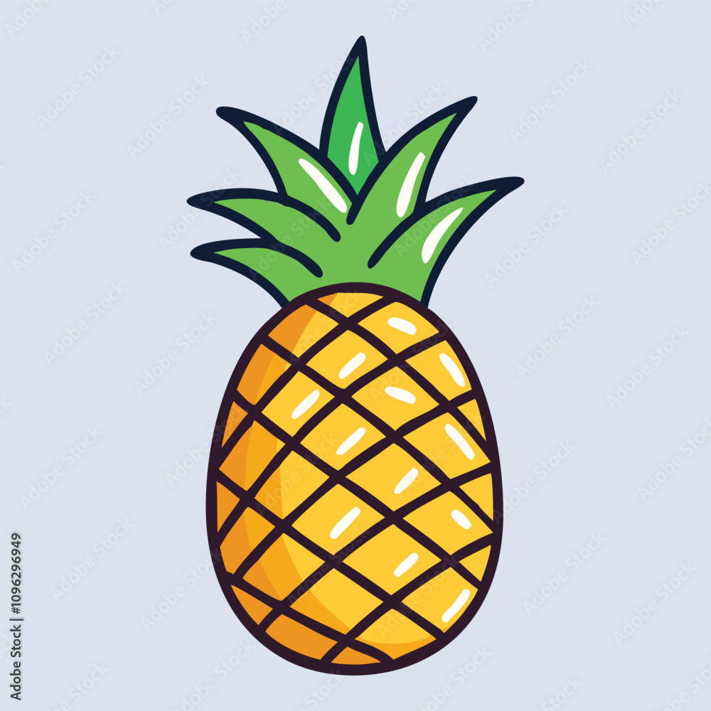 pineapple on a white background