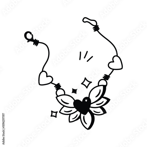 Get this creative icon of necklace in modern style