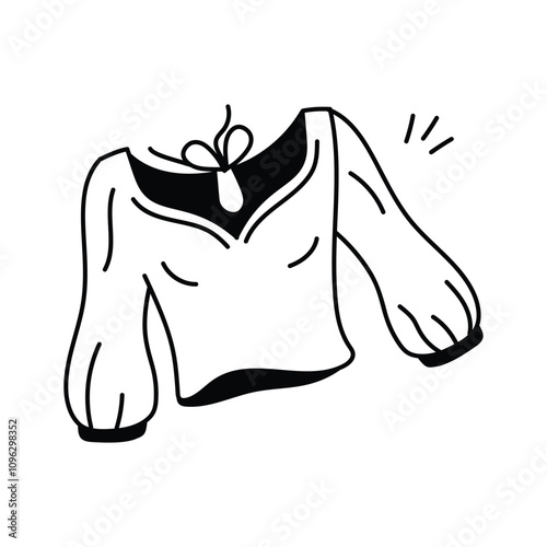 Get this amazing icon of puff sleeve top, ready to use icon