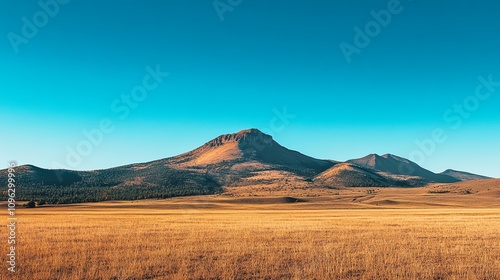 Stunning mountain landscape view open field nature photography bright day serenity concept