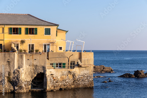 Boccadasse Village in the city of Genoa - Italy photo