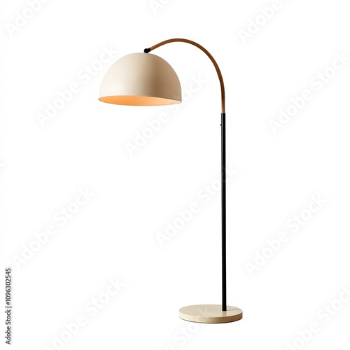 Wallpaper Mural Stylish modern floor lamp with a curved design, perfect for home decor and lighting. Torontodigital.ca