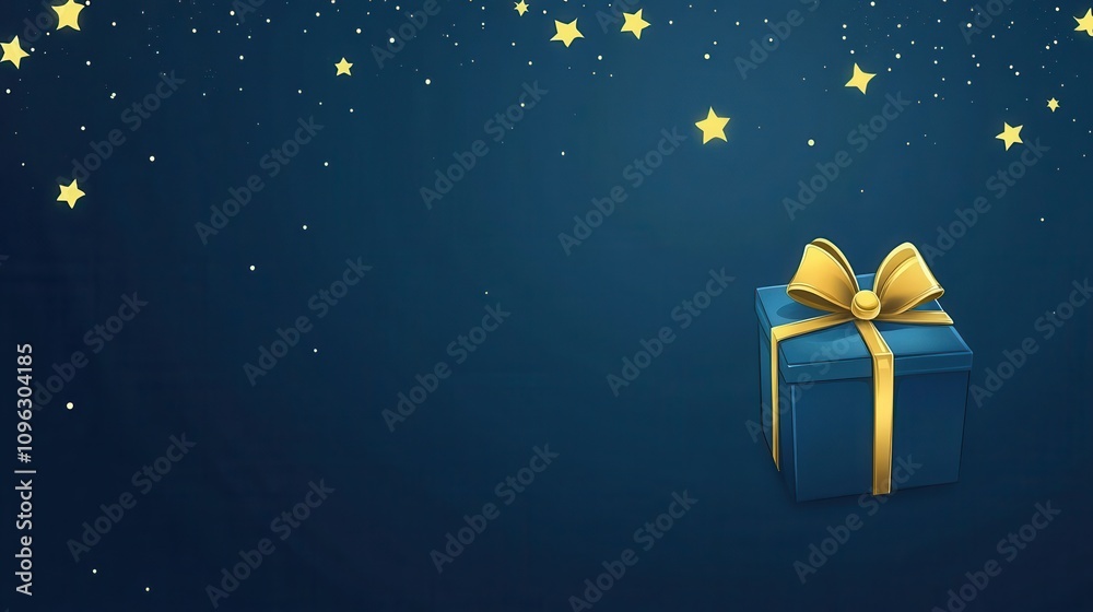 Birthday Gift Among Twinkling Stars in Night Sky Birthday Gift Among Twinkling Stars in Night Sky