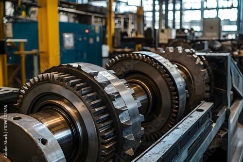 Industrial machinery in action at a manufacturing facility