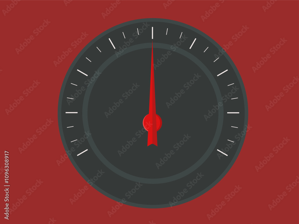 car speedometer with red arrow and white divisions car speedometer with red arrow and white divisions