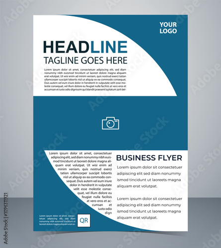 Brochure design, cover modern layout, annual report, poster, flyer in A4