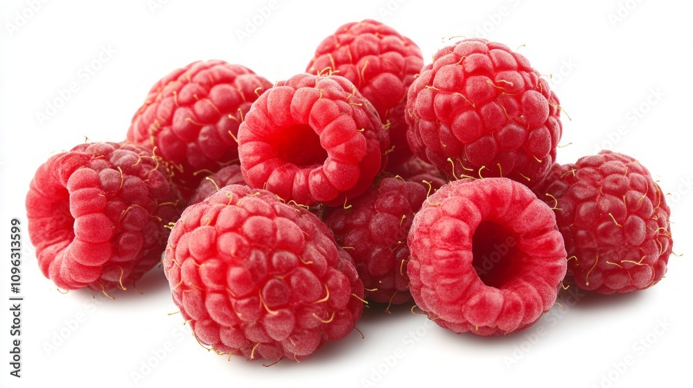 Vibrant Raspberries - A Close-Up Feast Vibrant Raspberries - A Close-Up Feast