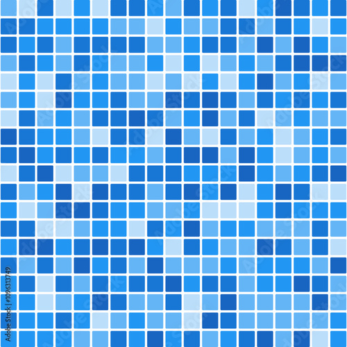blue mosaic tiles.abstract background with squares. ceramic tile blue. ceramic bathroom