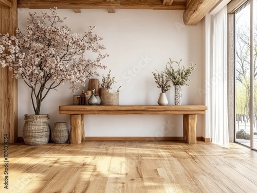 mock up poster frame in modern interior background, living room, Scandinavian style, 3D render, 3D illustration
