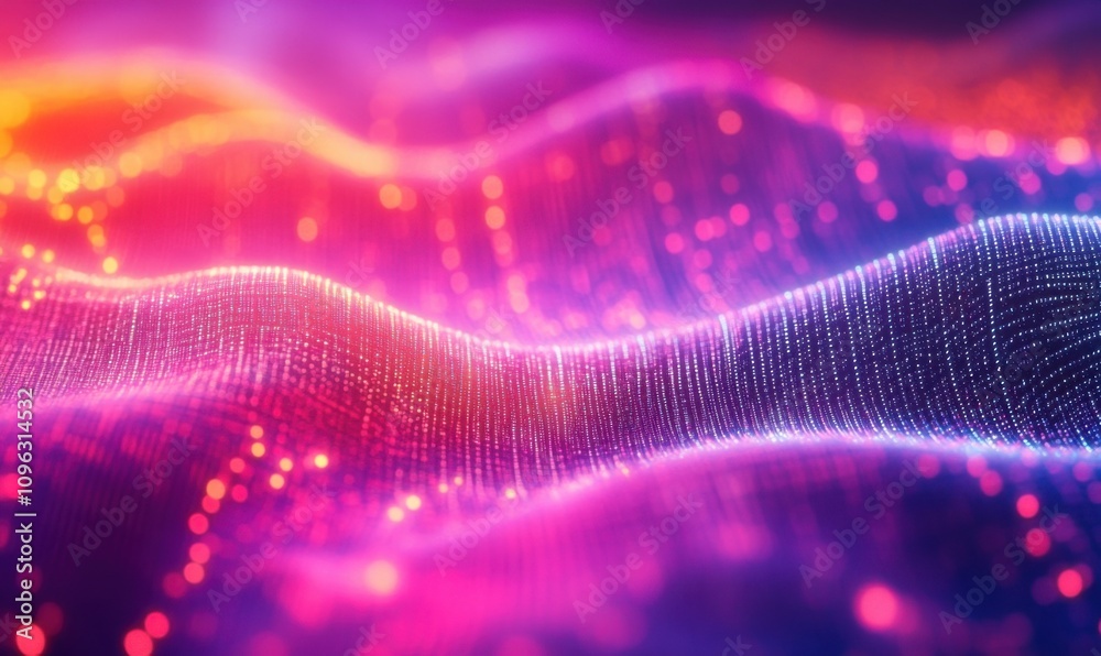 Abstract background with electromagnetic chromatic nexus on quantum horizon Abstract background with electromagnetic chromatic nexus on quantum horizon