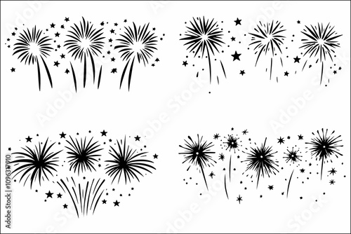Firework Cartoon Vector Illustration