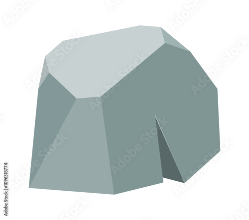 Rock stone. Cartoon game art rocks and stones. Mineral vector illustration