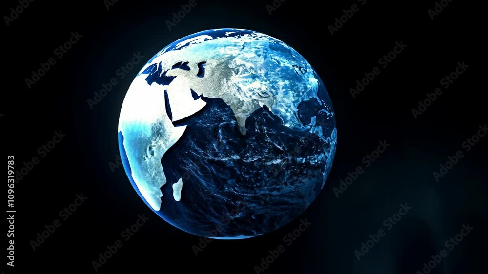 Stunning Imagery of Earth in Brilliant Blue Light Against a Deep Black Background Stunning Imagery of Earth in Brilliant Blue Light Against a Deep Black Background