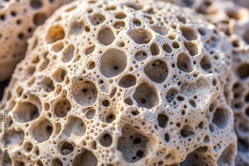 Porous rock surface with subtle lava-like texture