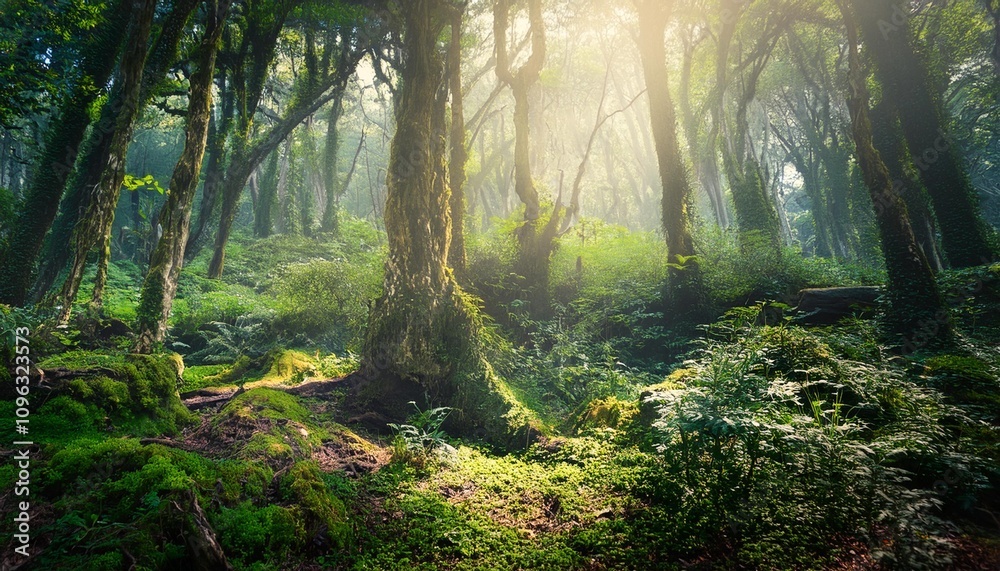 Obraz premium magic forest background