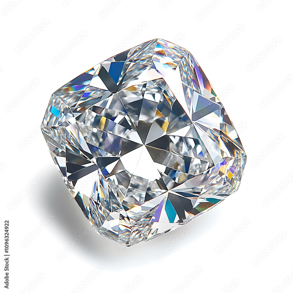 Fototapeta premium A sparkling diamond with precise side view