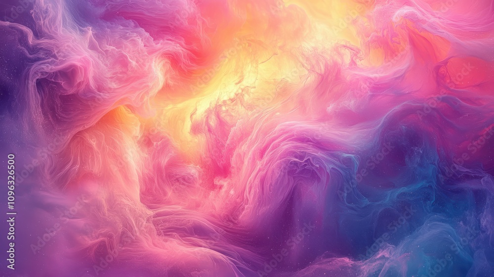 Abstract background with vibrant colors in swirling, cloud-like patterns. Abstract background with vibrant colors in swirling, cloud-like patterns.
