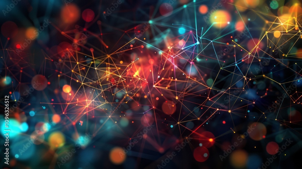 Obraz premium Abstract Digital Blur with Overlapping Colors and Shapes