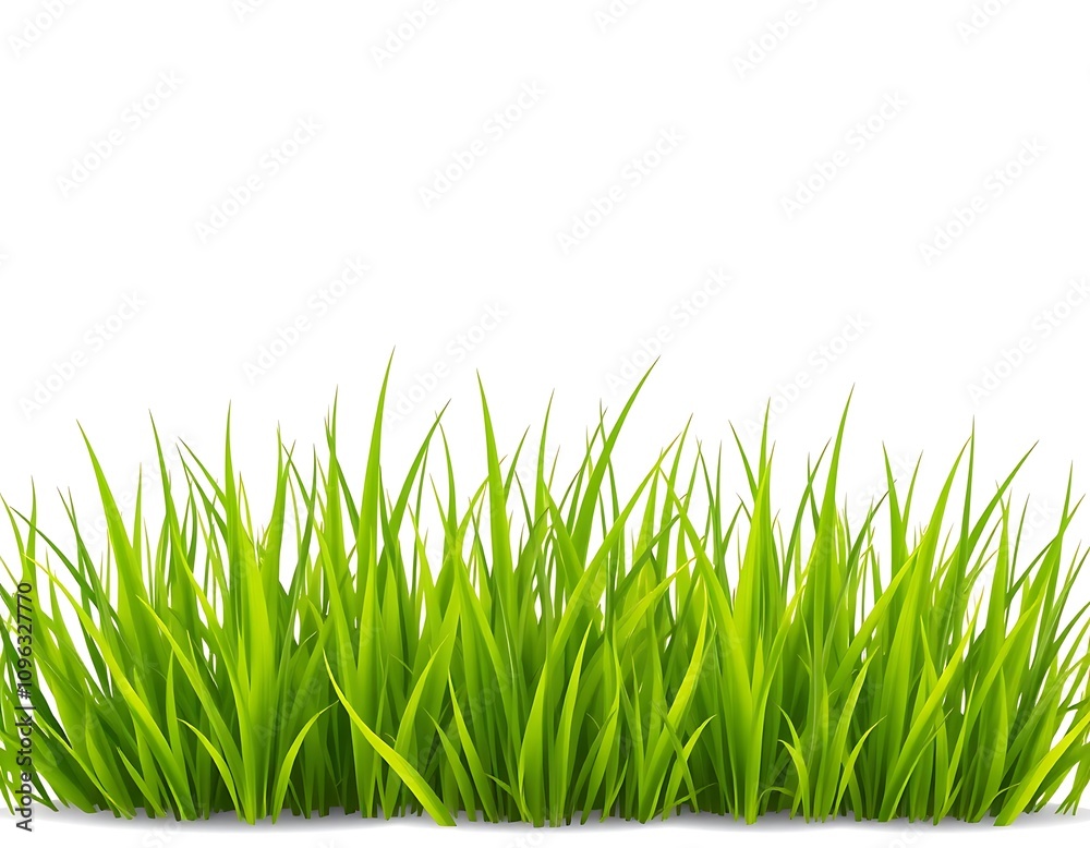 Fototapeta premium green grass isolated on white background