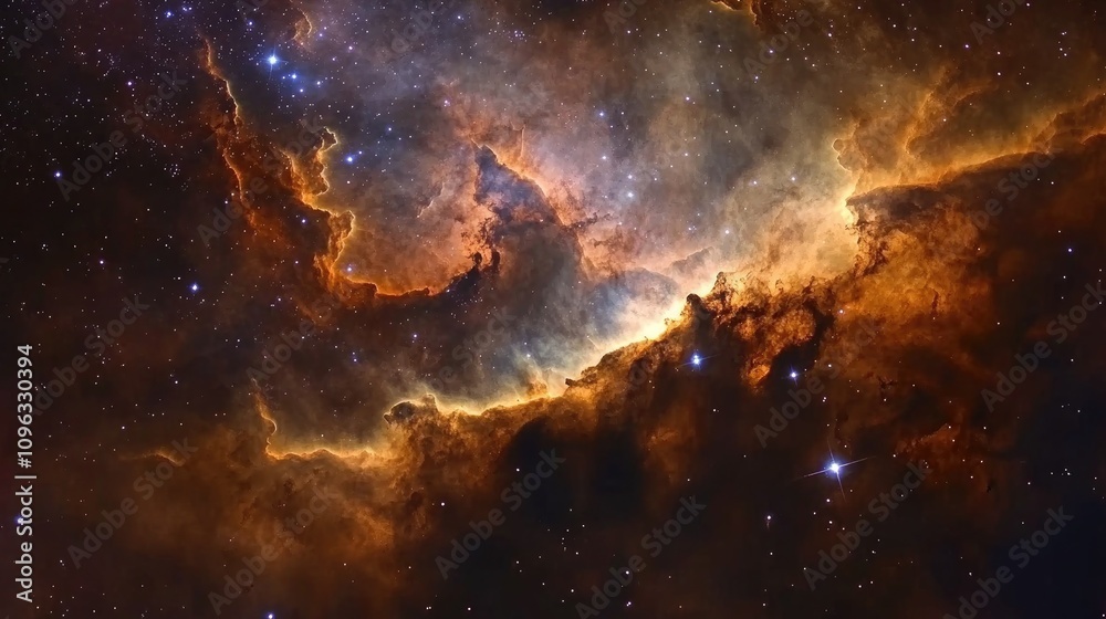 Vibrant cosmic nebula swirling with colorful clouds against a mesmerizing galaxy backdrop filled with twinkling stars in high definition. Vibrant cosmic nebula swirling with colorful clouds against a mesmerizing galaxy backdrop filled with twinkling stars in high definition.