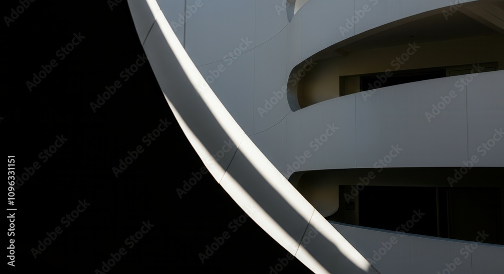 Fototapeta premium Modern architecture abstract with play of light shadow