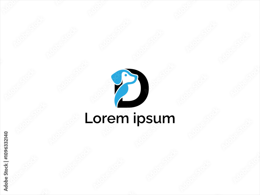 Letter dog logo vector illustration design Letter dog logo vector illustration design