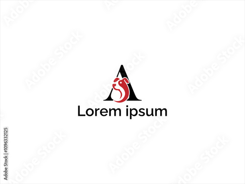 Letter dog logo vector illustration design