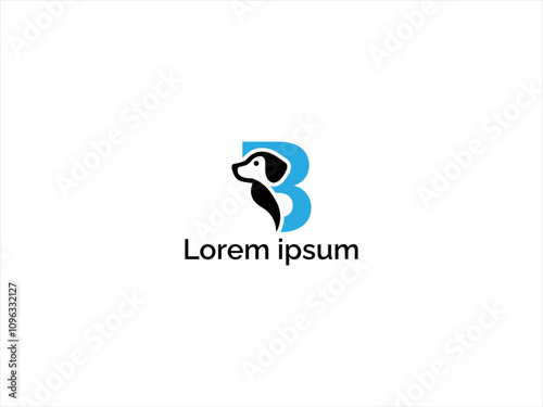 Letter dog logo vector illustration design