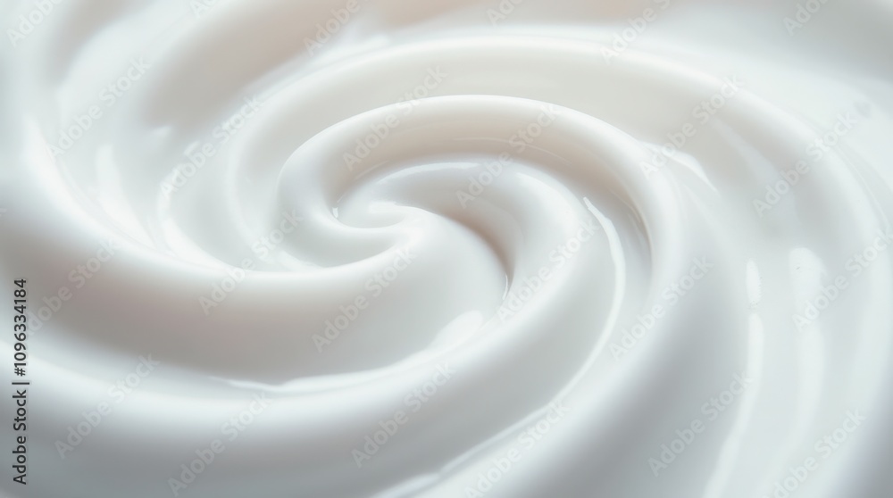 Extreme close-up of a creamy, silky-textured white cream, face moisturizer, showcasing its smooth and luxurious structure Extreme close-up of a creamy, silky-textured white cream, face moisturizer, showcasing its smooth and luxurious structure