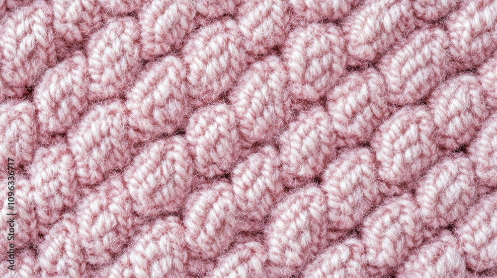 Close-up of soft pink knitted fabric showcasing a textured pattern, perfect for cozy apparel. Close-up of soft pink knitted fabric showcasing a textured pattern, perfect for cozy apparel.
