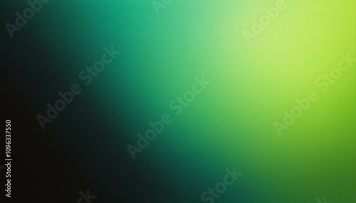 Abstract background, Arctic lime and black gradient background with light leak and grainy texture.